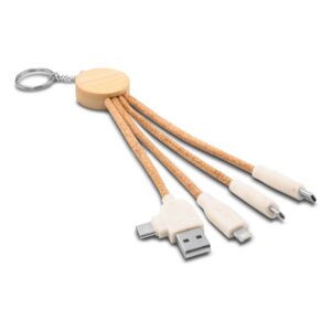 Ladekabel aus Kork und Bambus für Ihre Werbung