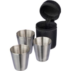 Set mit 4 Metallgläsern als Kundenpräsent